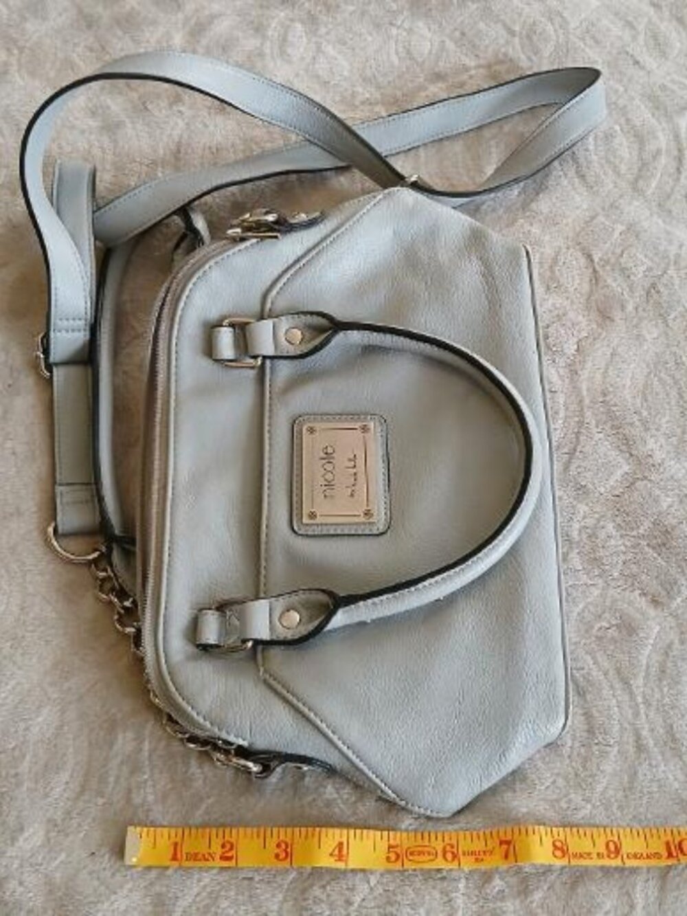 Nicole Miller gray crossbody with adjustable strap or handbag